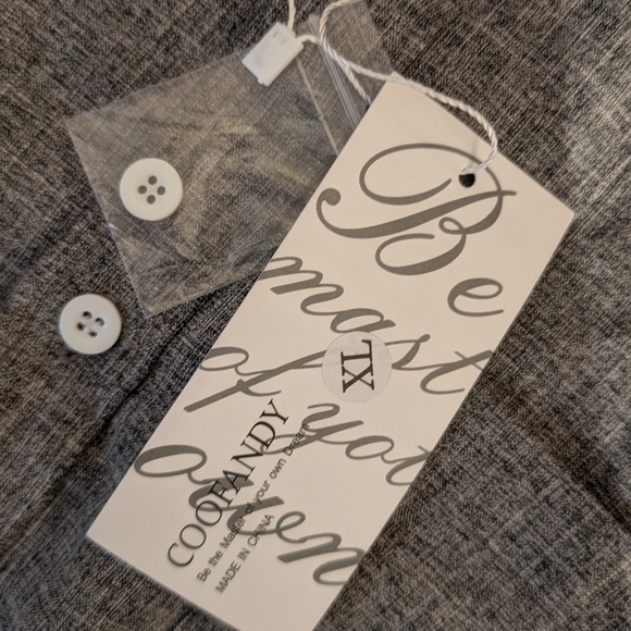 Gray Casual Button Down Shirt Lightweight - Picture 3 of 3